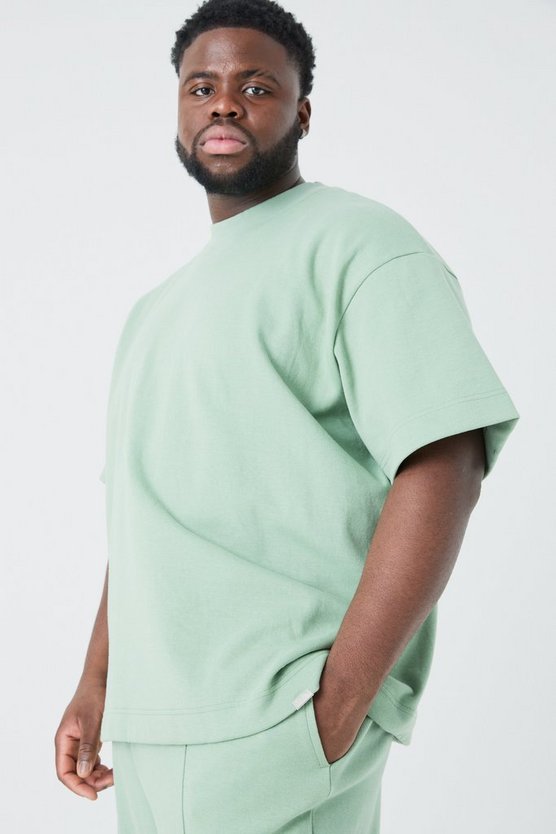 Plus Oversize T-Shirt & lockere Jogginghose