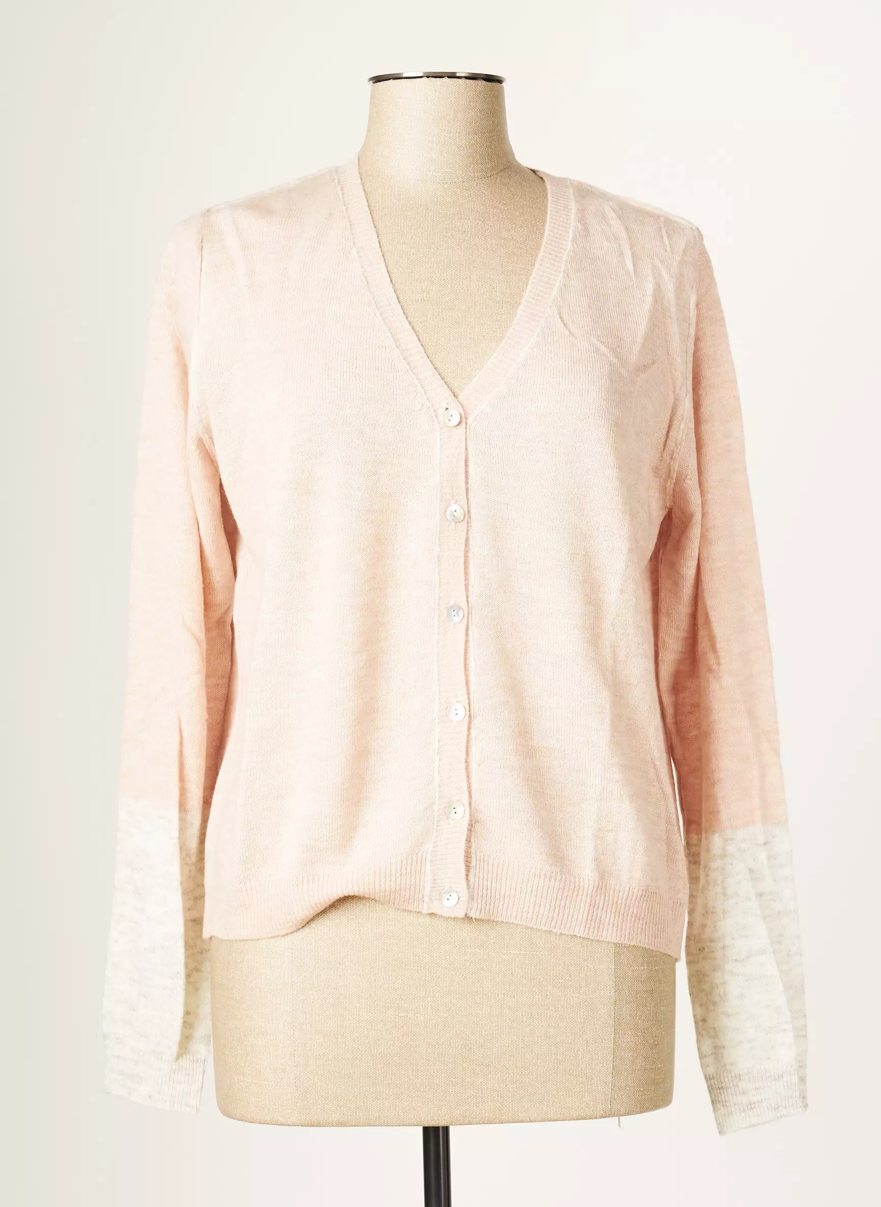 Blanc Boheme Cardigans Femme couleur rose