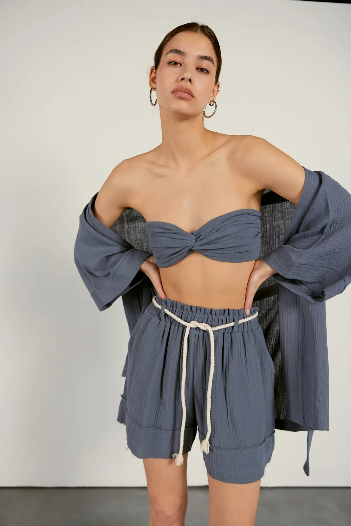 VATKALI  Musselin-Bustier geräuchert