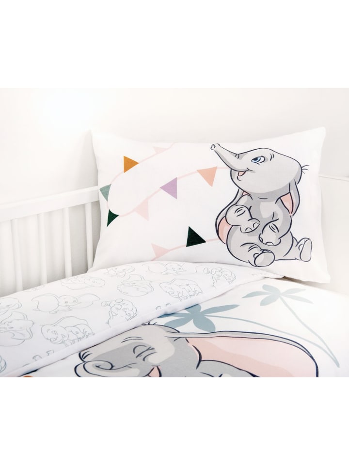 Herding 2 tlg. Renforcé Bettwäsche 100x135cm Disney Dumbo in Bunt günstig kaufen 100x135 cm