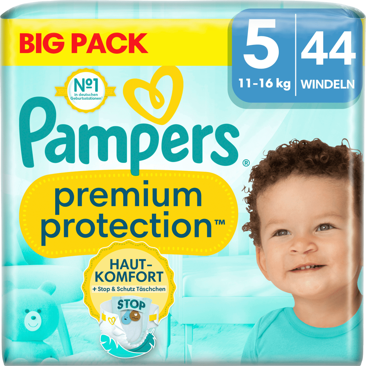 Windeln Premium Protection Gr.5 Junior (11-16kg), Big Pack, 44 St