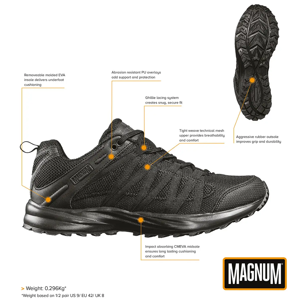 Halbschuhe Magnum Storm Trail Lite schwarz