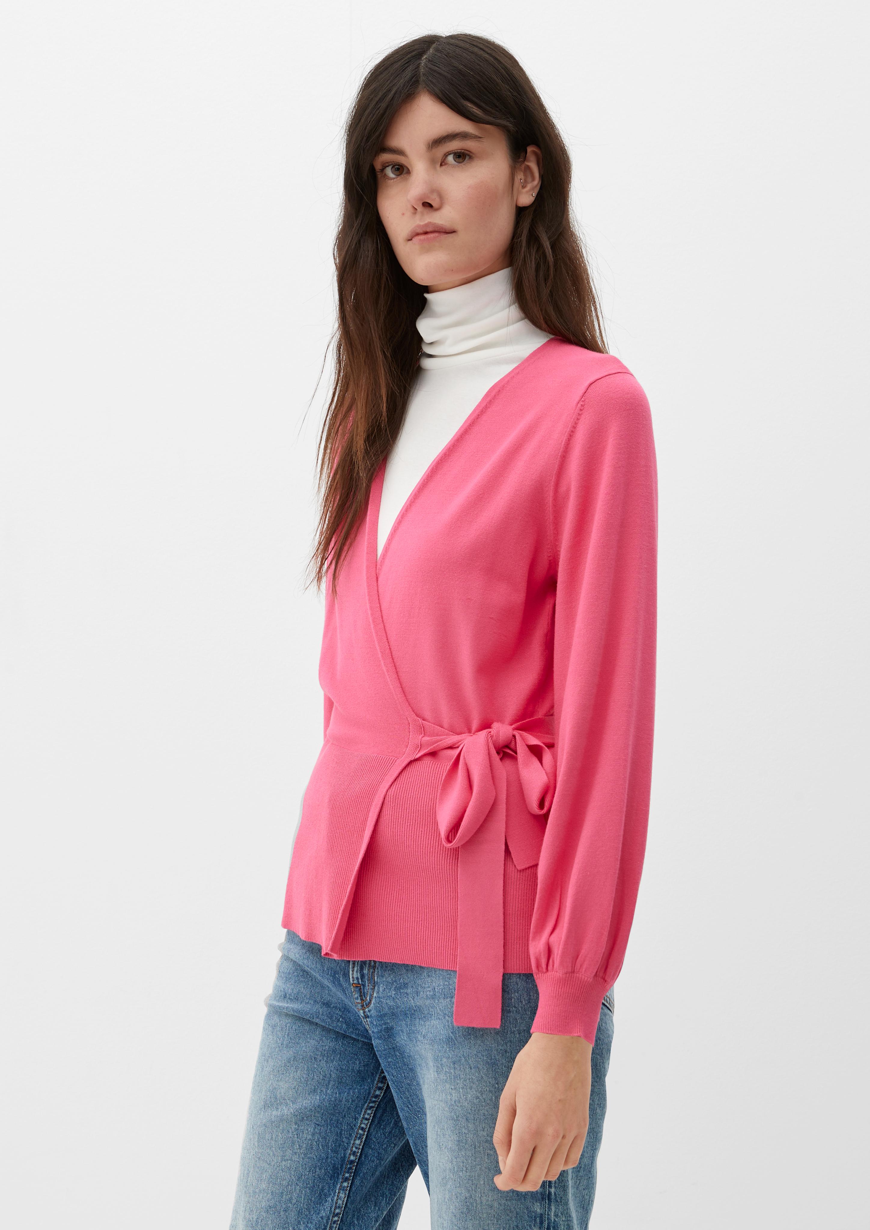 Strickjacke in Wickeloptik  2125658-4424