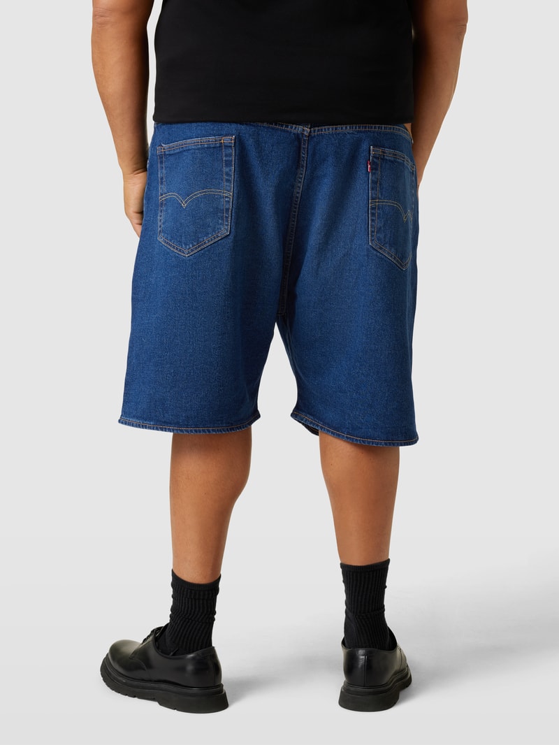 PLUS SIZE Jeansshorts mit Label-Patch Modell 'HEMMED' in jeans