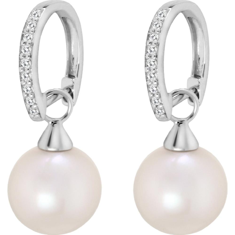 Valeria Boucles d'oreilles 375 Or blanc Boucles d'oreilles