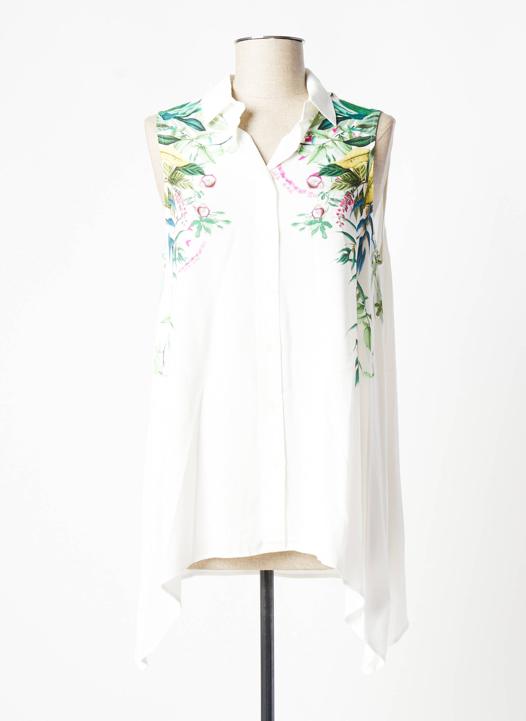 Desigual Tuniquesansmanche Femme couleur blanc
