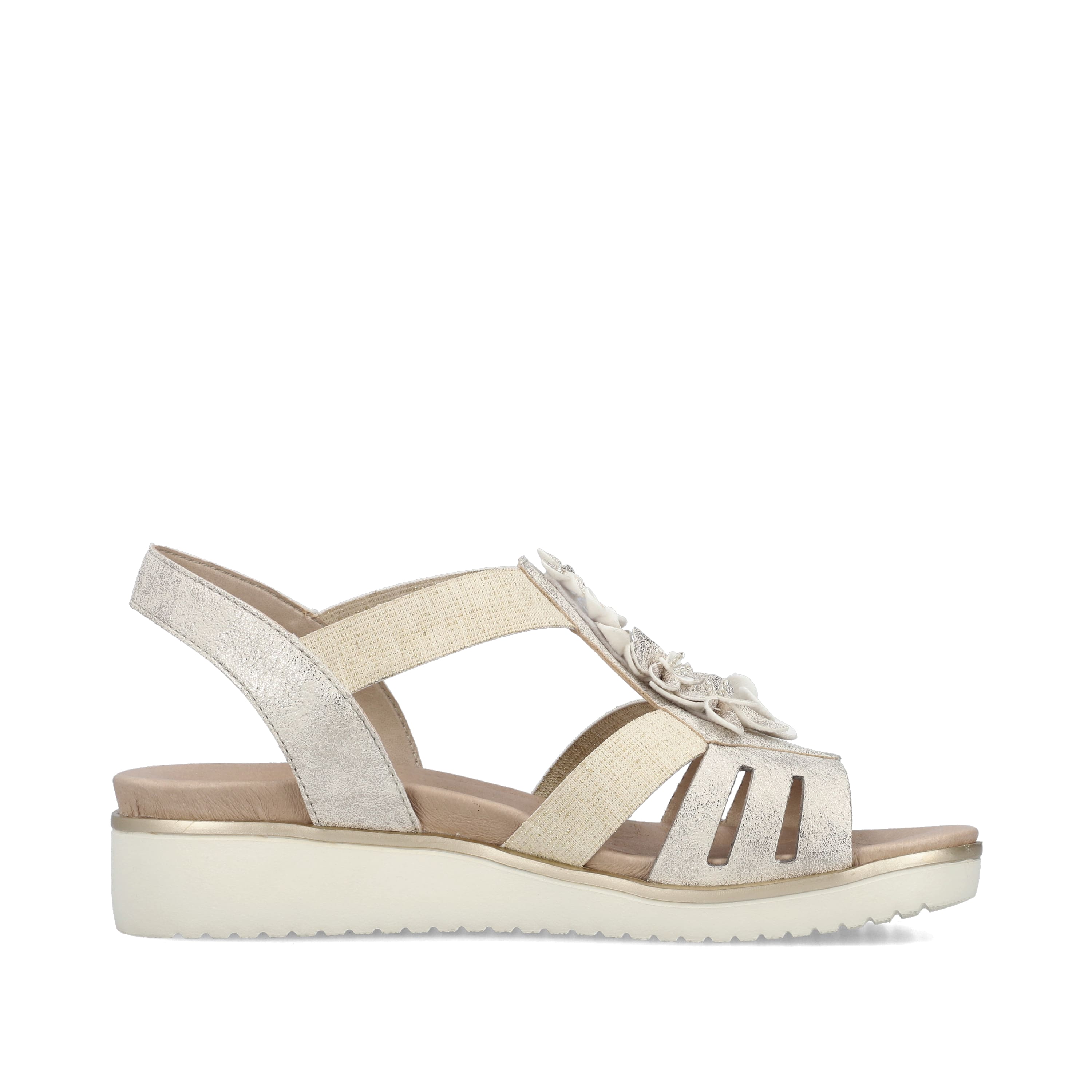Rieker Damen Keilsandaletten hellbeige