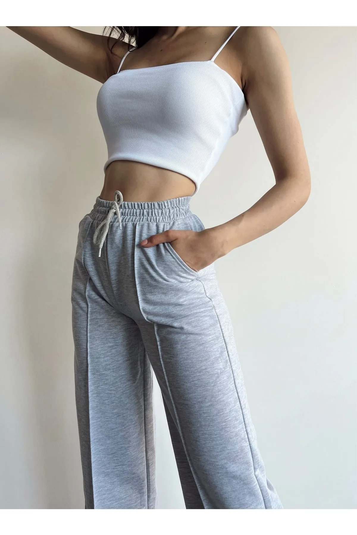 IŞILDA  Damenbekleidung, lockere Hose mit elastischem Bund
