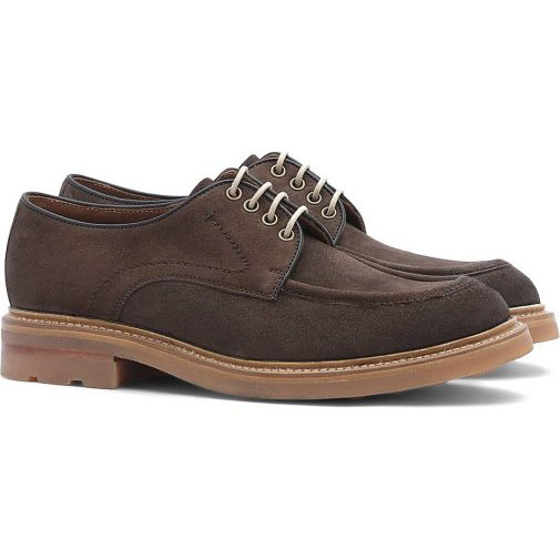 Lottusse Mokka Deer Suede Derby -Ladung