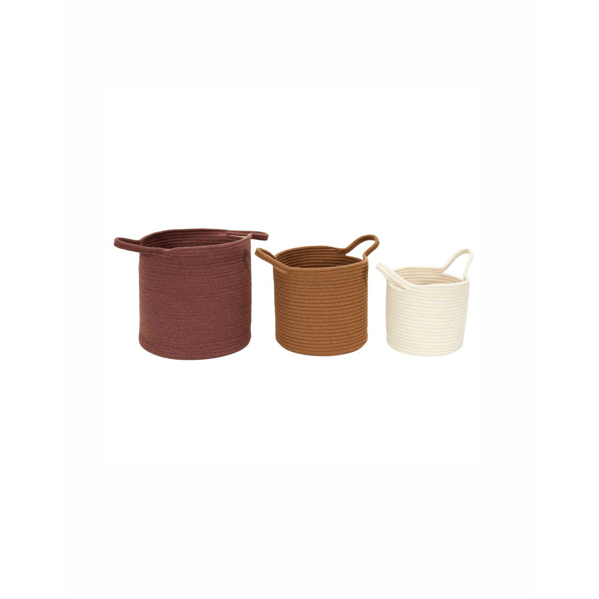 Panier rond déco rangement coton
