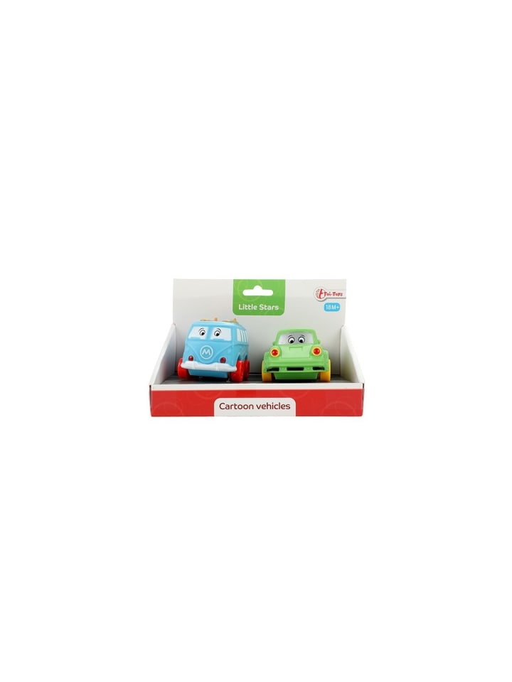 Toi-Toys 2 weiche PVC-Autos - Cartoon vehicle in mehrfarbig günstig kaufen onesize
