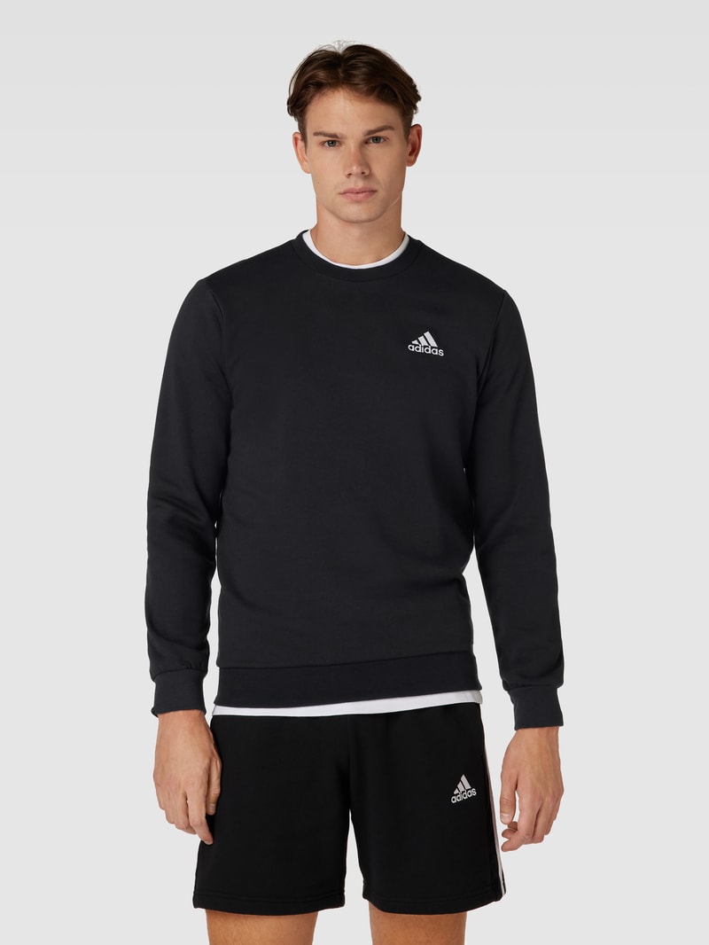 Sweatshirt mit Label-Stitching in schwarz