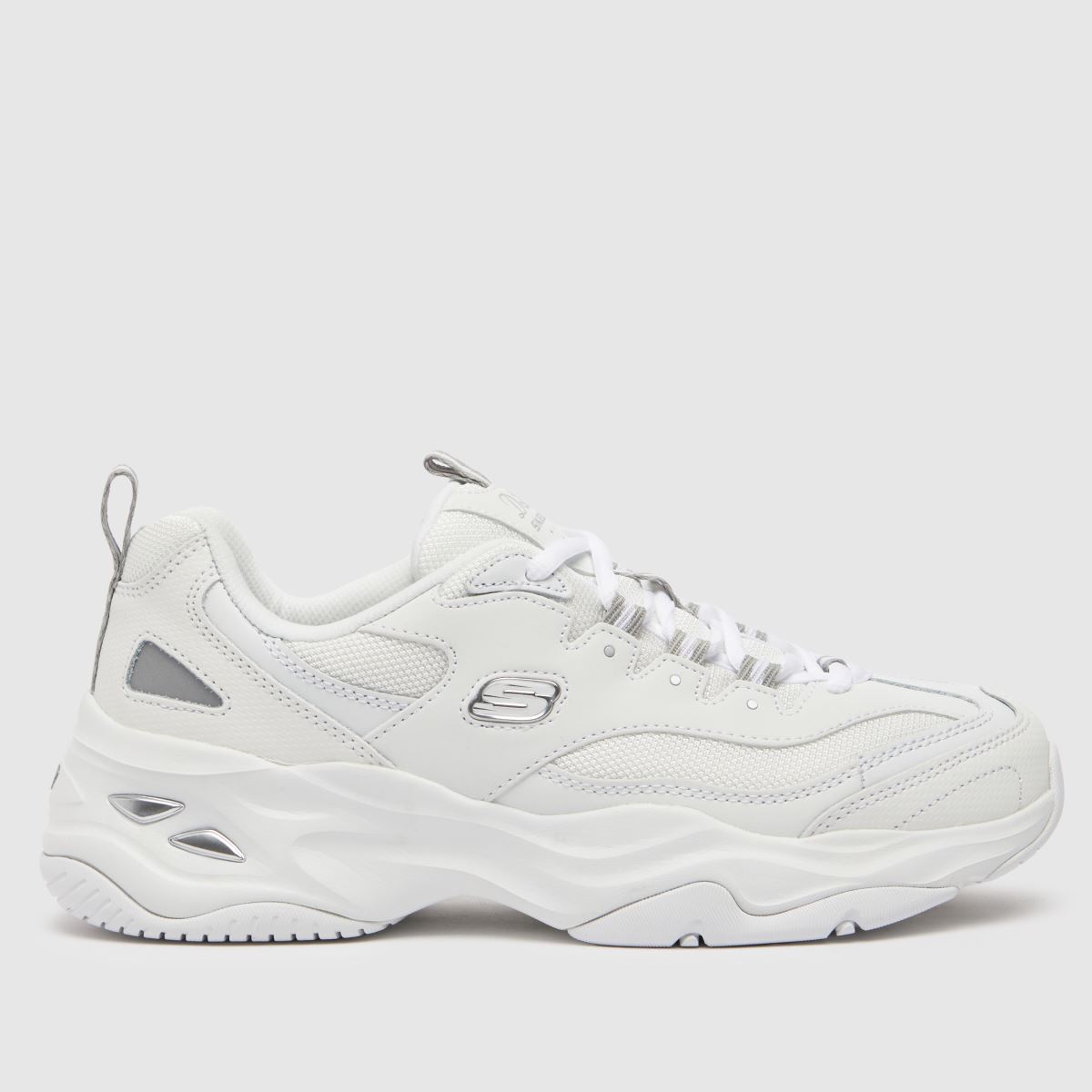 Športni copati SKECHERS dlite 4.0 v beli in sivi barvi