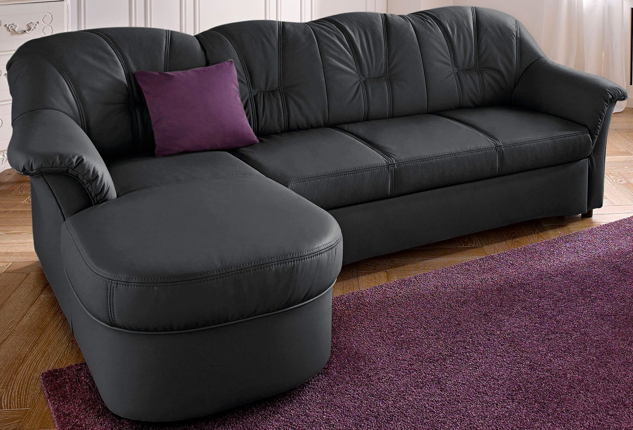 DOMO collection Ecksofa Flores, wahlweise mit Bettfunktion, wahlweise mit Federkern