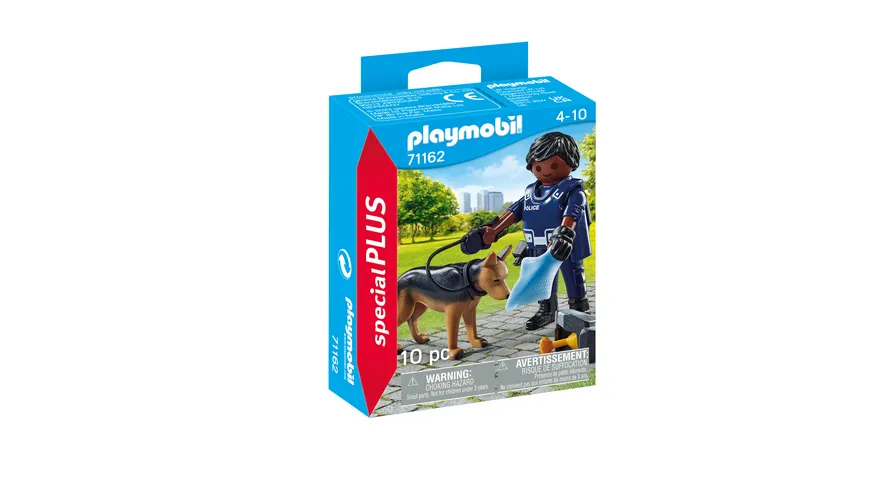 PLAYMOBIL 71162 - Special Plus - Polizist mit Spürhund