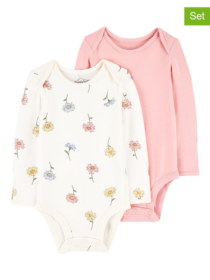 carter's 2er-Set: Bodys in Rosa/ Weiß günstig kaufen