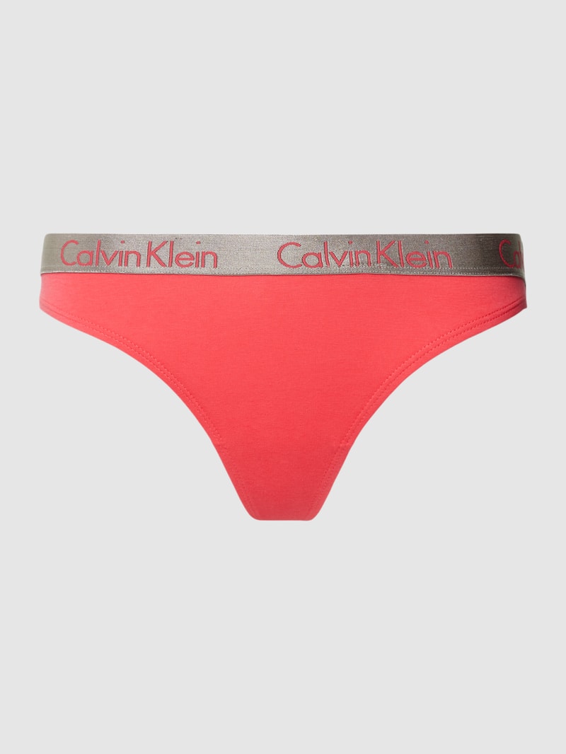String mit elastischem Logo-Bund in pink
