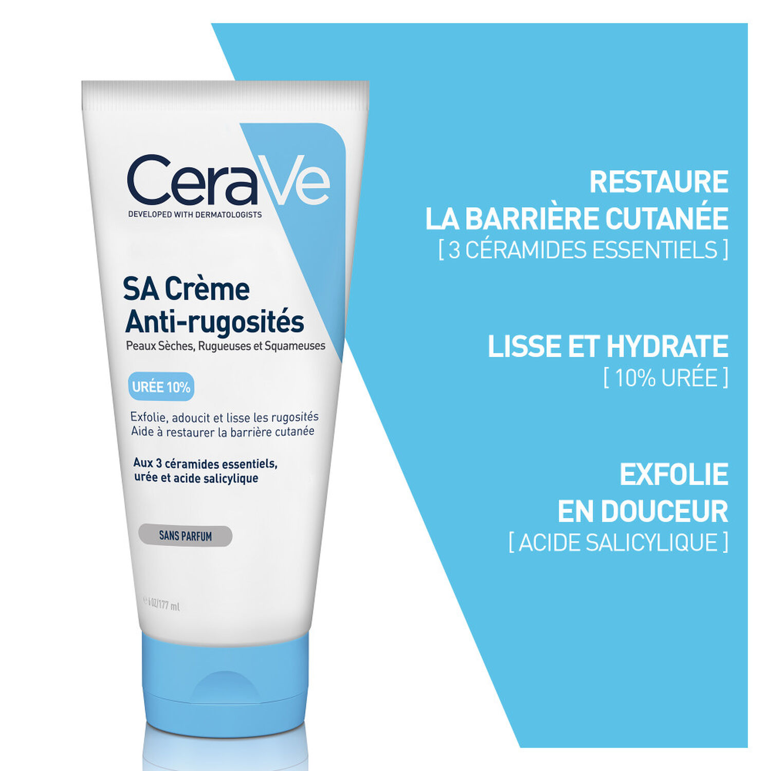 Cerave Crème Anti-Rugosités Peaux Sèches, Rugeuses & Squameuses