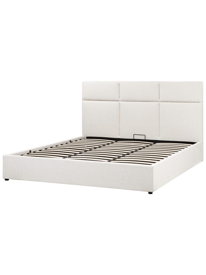 Beliani Doppelbett LAGORD in Weiß/Schwarz - (W) 180 x (H) 84 x (L) 214 cm günstig kaufen onesize