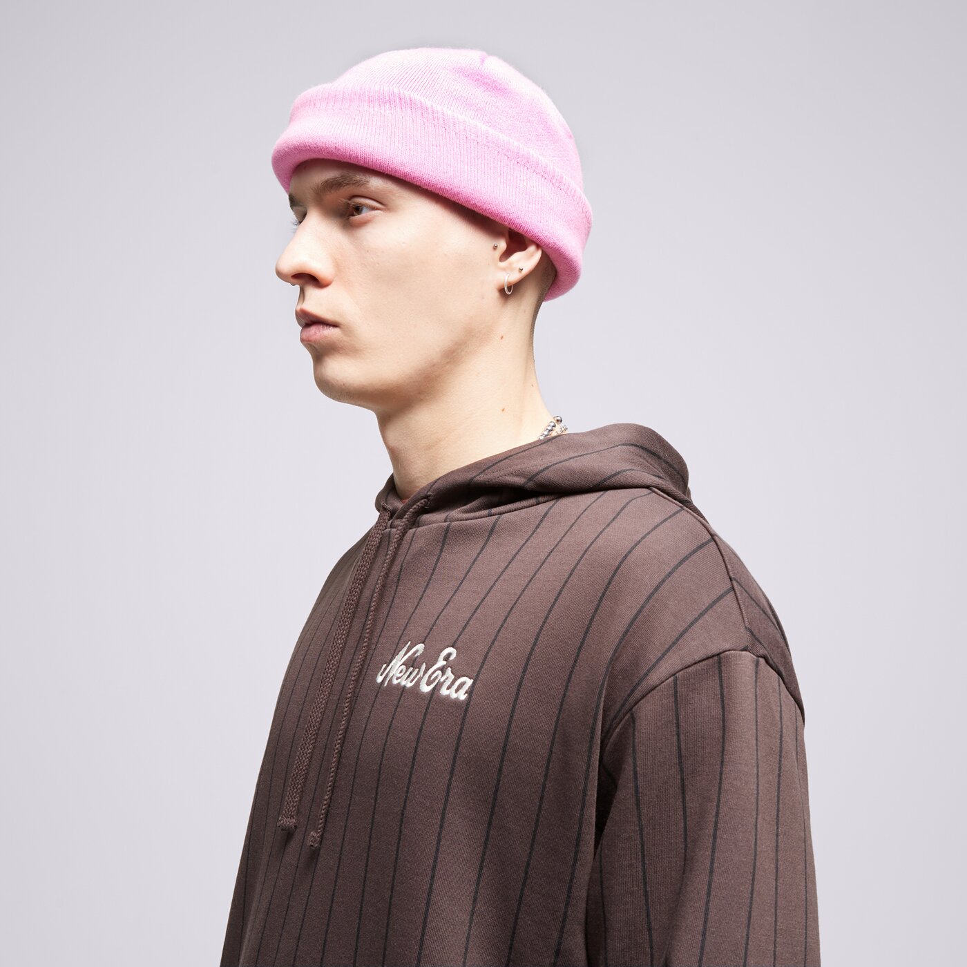 NEW ERA HOODIE NE PINSTRIPE OS Braun