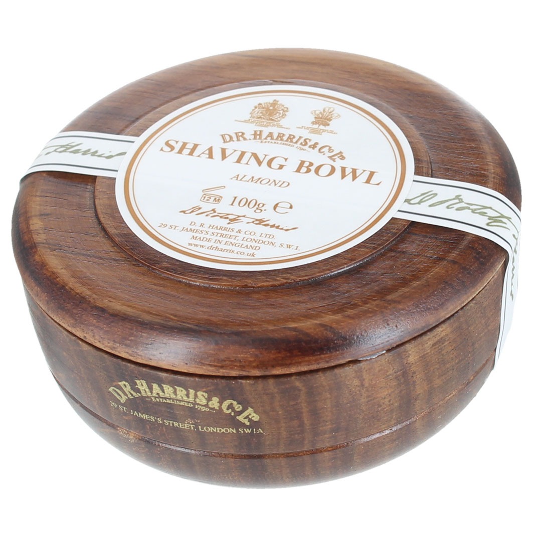 Almond Shaving Soap in Mahogany Bowl