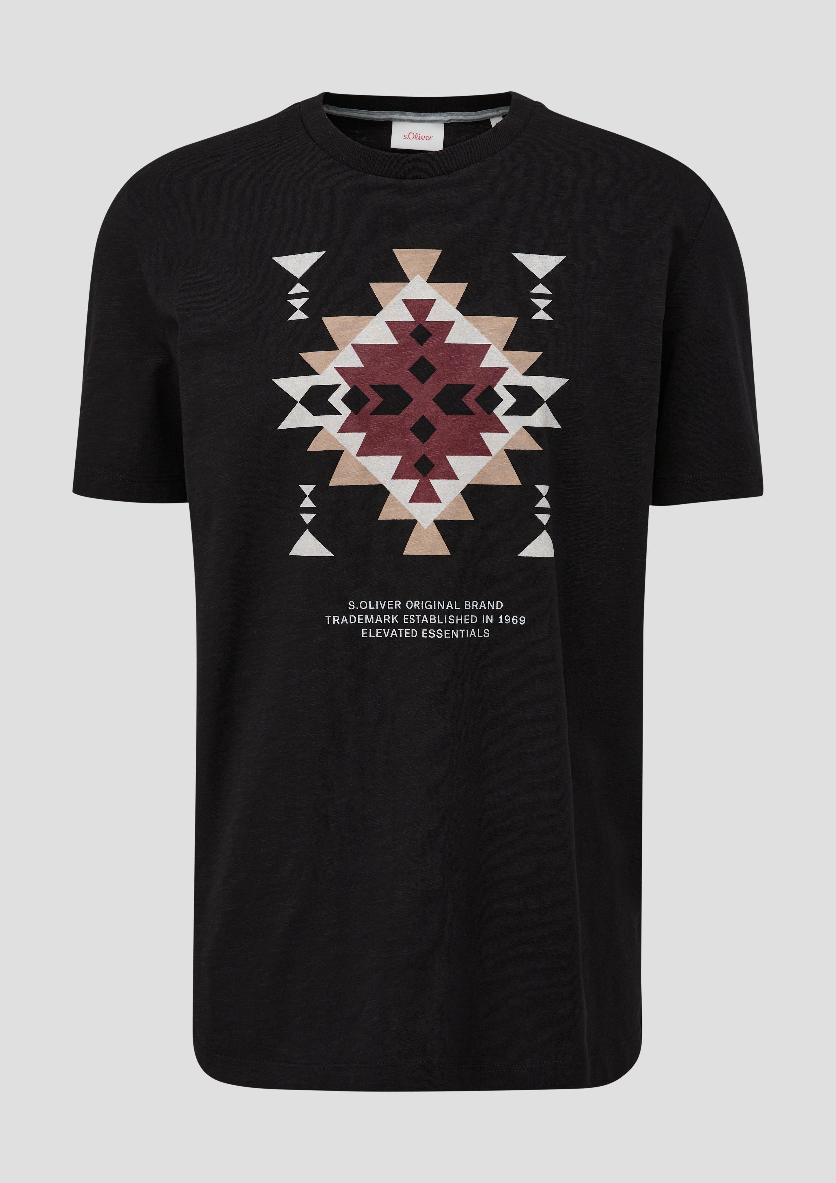 T-Shirt mit Flammgarnstruktur  2138667-99D1