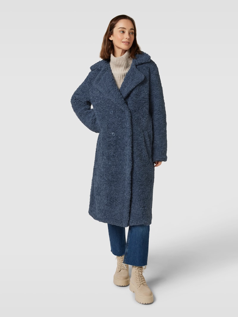 Mantel mit Teddyfell Modell 'Nellie' in anthrazit