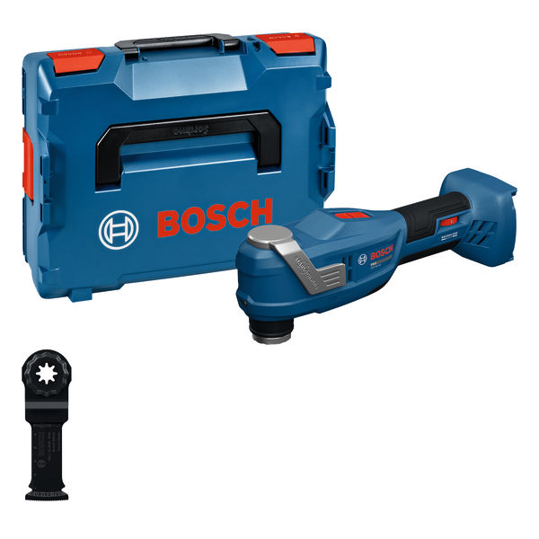 „Bosch Blue 06018G3001 GOP18V-30“ akumuliatorinis daugiafunkcis įrankis su pjūklo disku, be akumuliatoriaus ir įkroviklio, L dėžutėje
