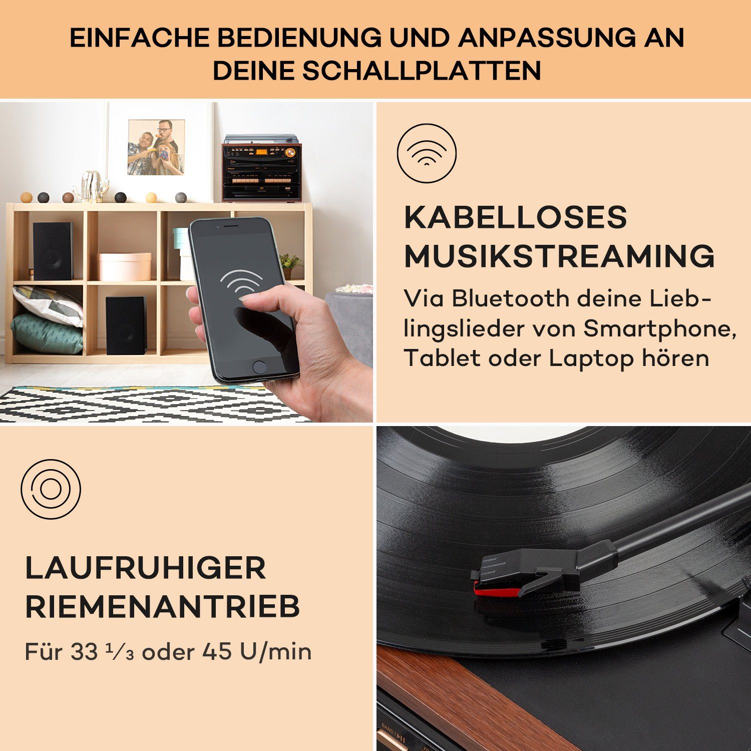 Auna 388-DAB+ Stereoanlage (FM und DAB+ Radiotuner, 10 W)