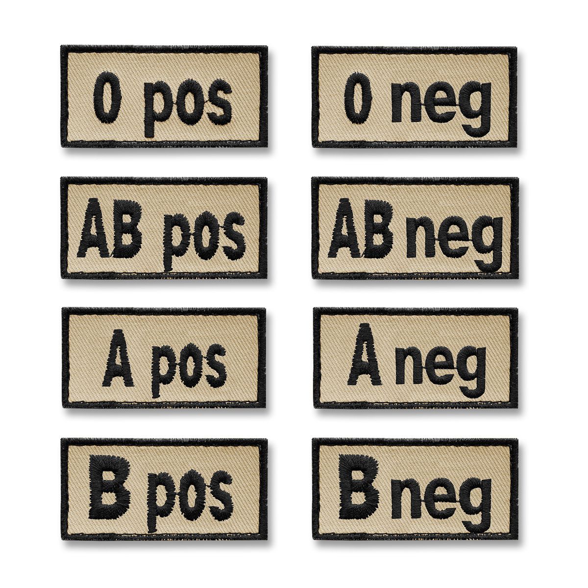 Blutgruppen Abzeichen Textil