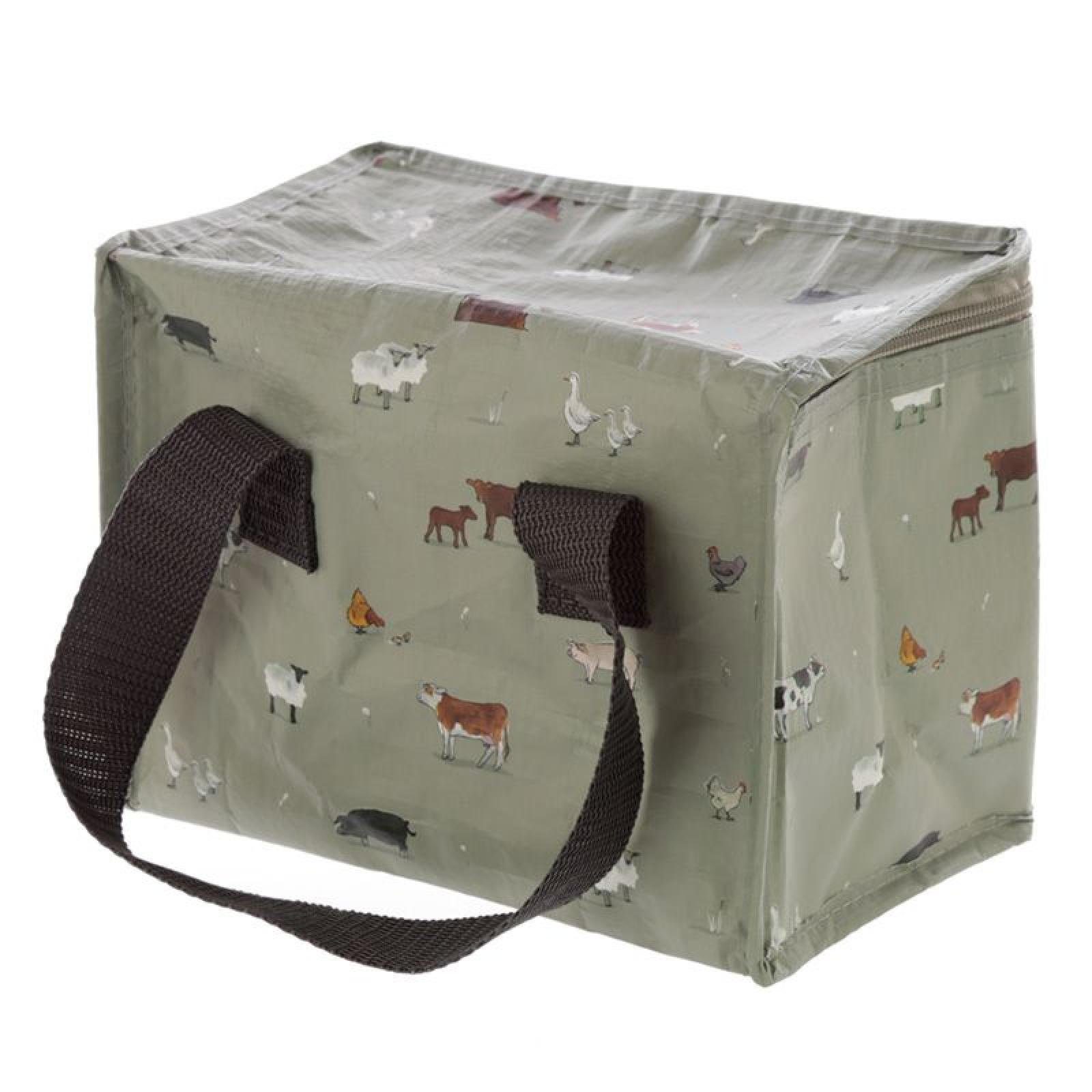Puckator Kühltasche Willow Farm Bauernhoftiere gewebte Kühltasche Lunchbox