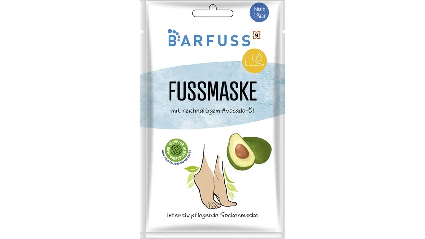 BARFUSS Fußmaske Avocado Öl