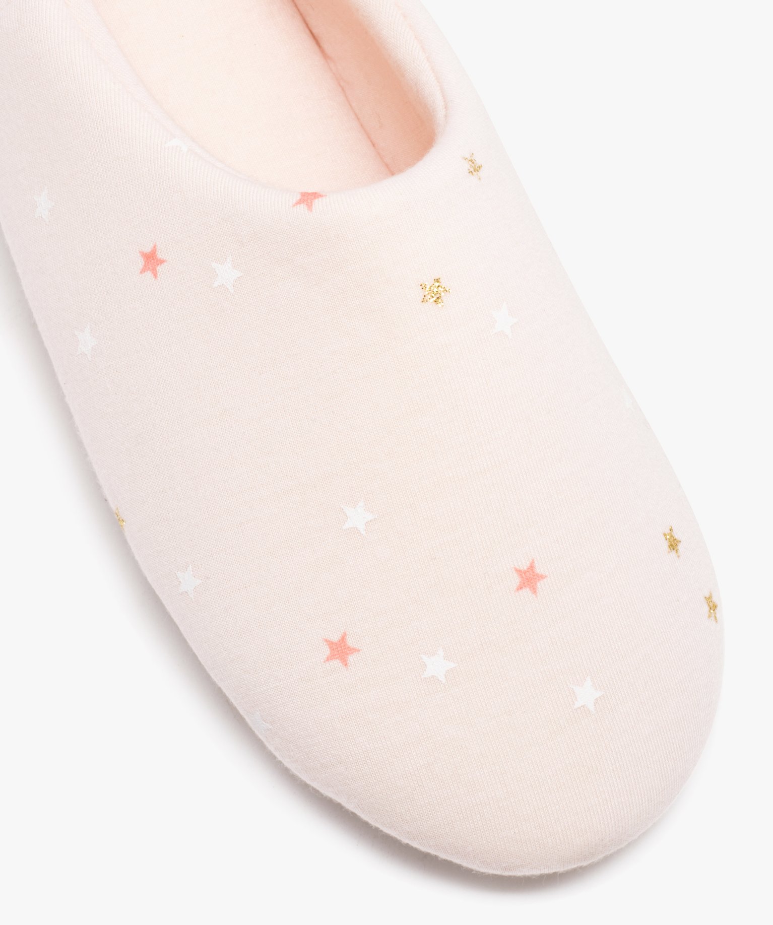 Chaussons femme souples en jersey à motifs rose | GEMO