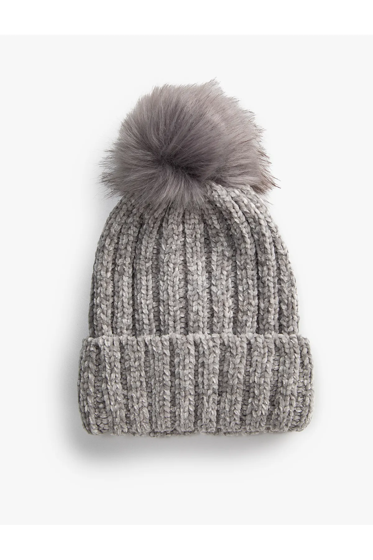 Koton  Gestrickte Baskenmütze mit Bommel