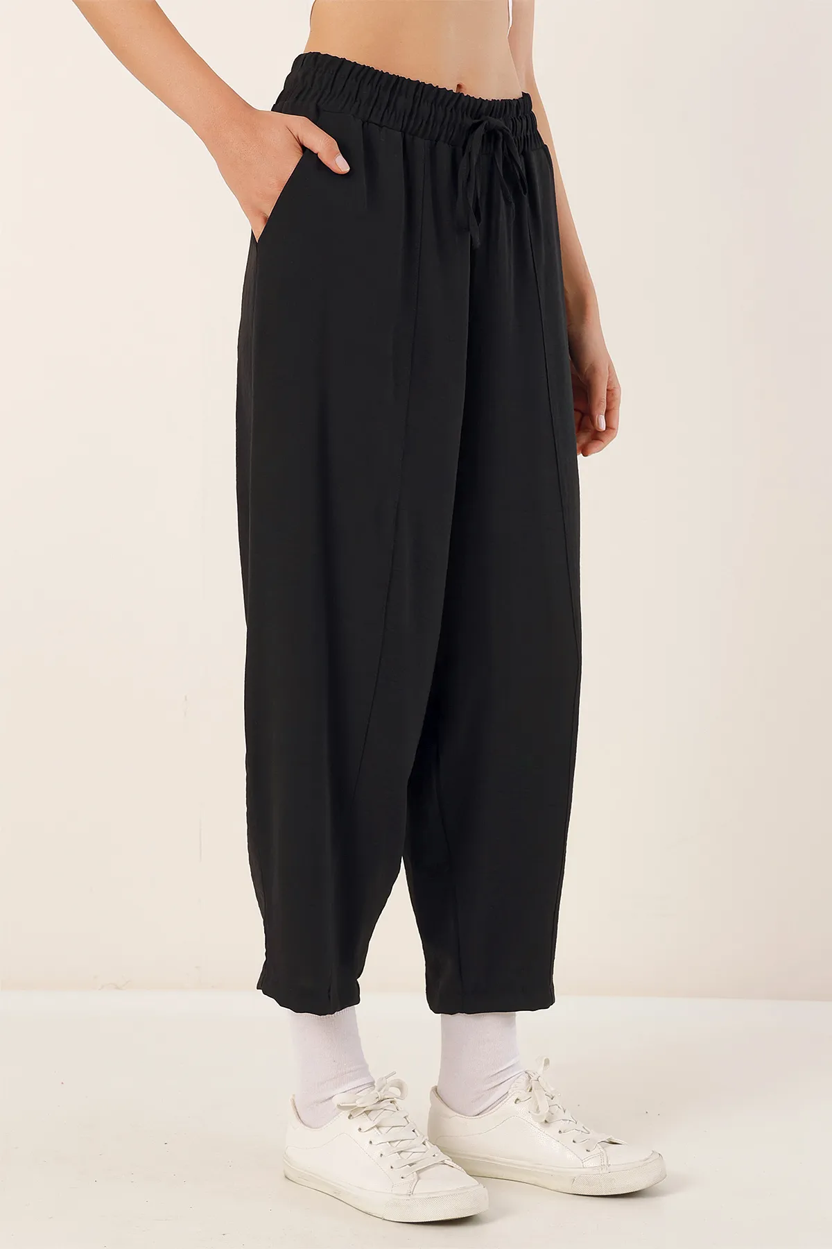 Bigdart  6591 Gewebte Shalwar-Hose – Schwarz