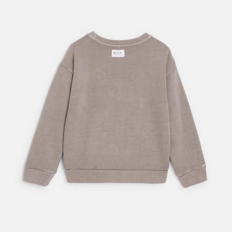 Sweat gris CONFETTI pigments naturels mixte