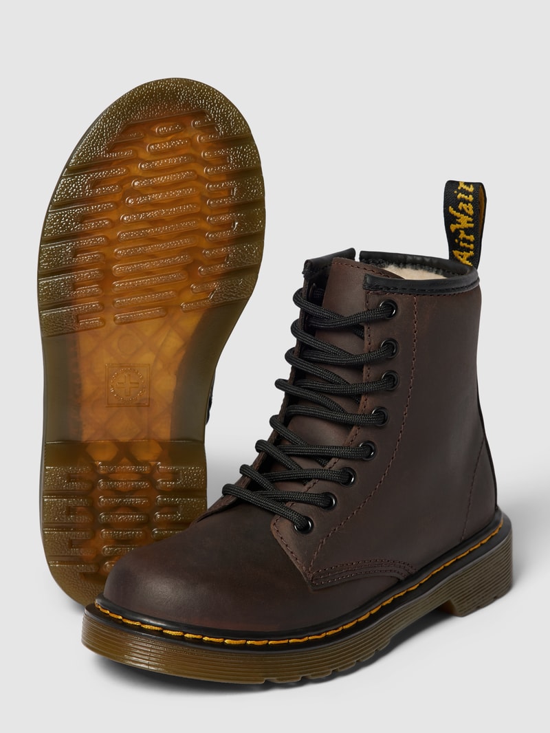 Boots mit Label-Details Modell '1460 Serena' in dunkelbraun