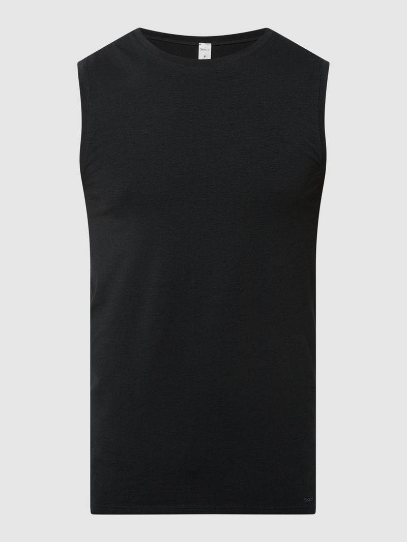 Tanktop mit Stretch-Anteil in schwarz