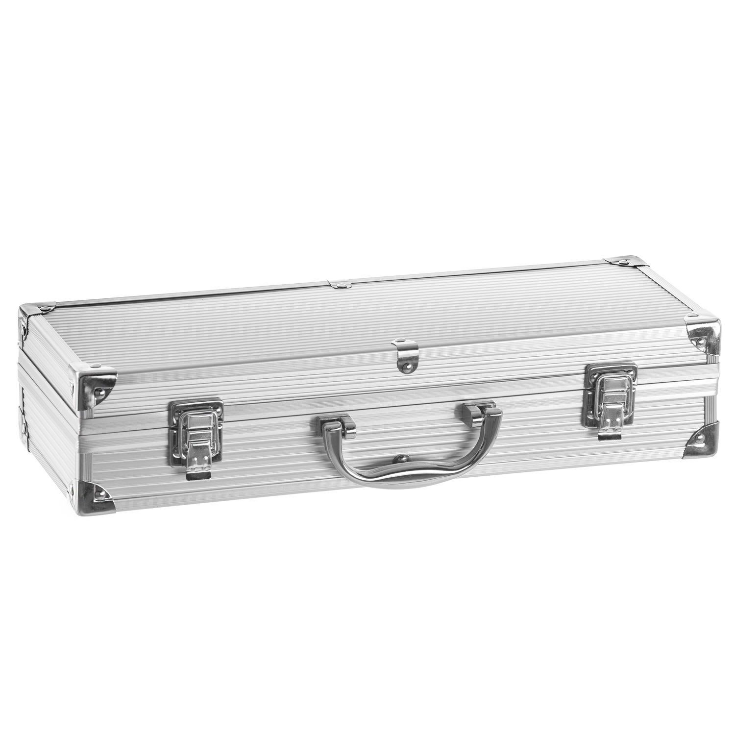 Goods+Gadgets Grillbesteck-Set Edelstahl Profi Grillbesteck-Set Grill-Koffer, (5 tlg), BBQ Besteck Grillkoffer Zubehör