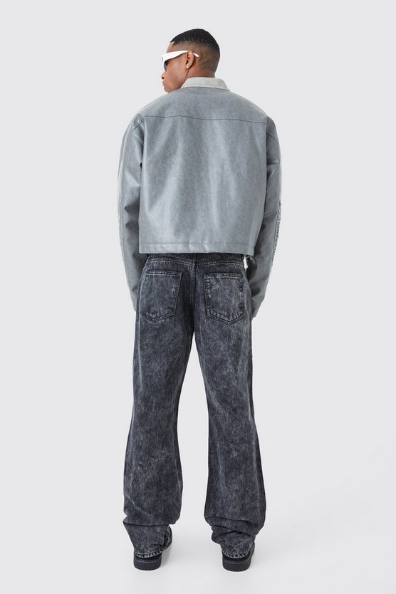 Lockere Jeans mit Acid-Waschung