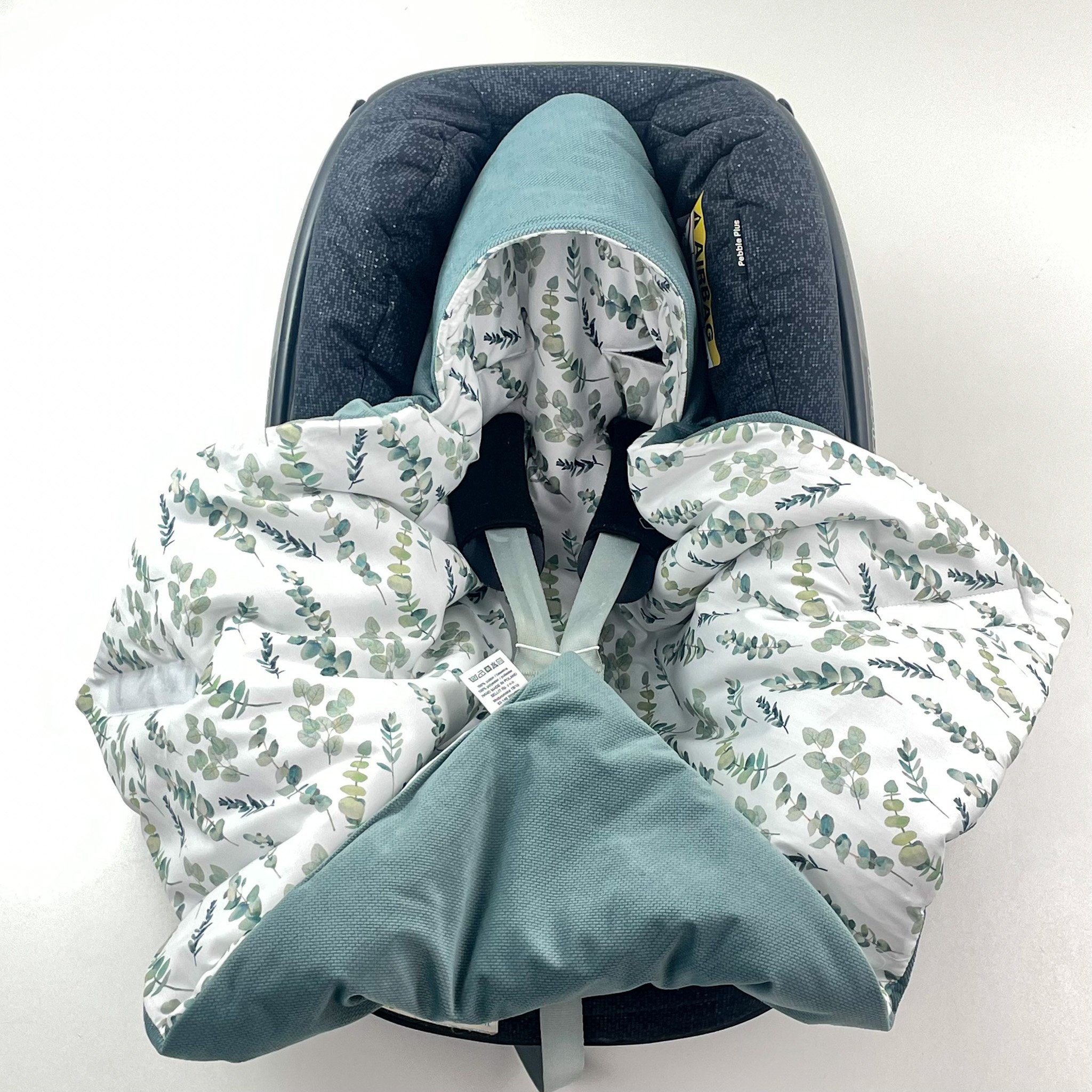 Einschlagdecke Babyschale Autositz mit Klettverschluss HERBST WINTER warm wattiert, BABEES