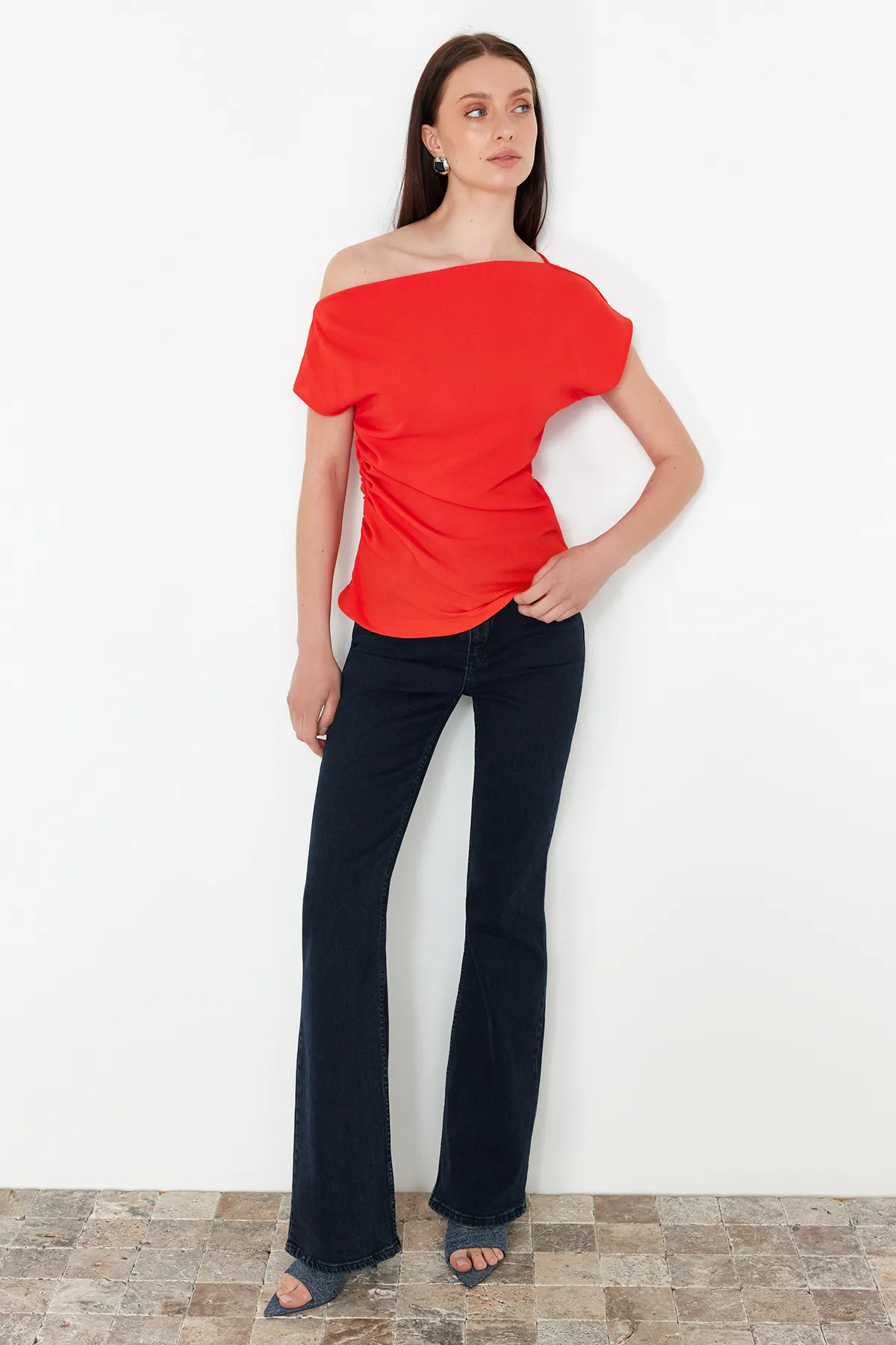 Trendyol Collection  Bluse - Rot - Slim Fit