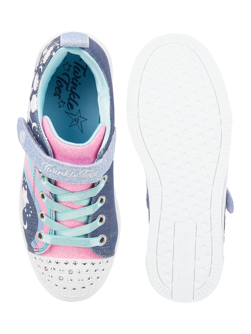 Sneaker mit LEDs Modell 'Unicorn Charmed' in metallic blau