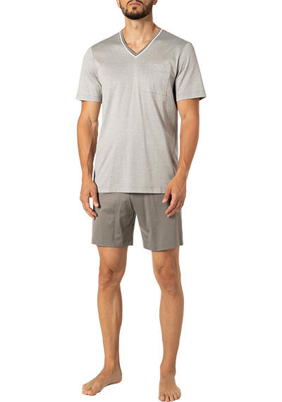 Novila, Pyjama, Baumwoll-Jersey  Fil à Fil, taupe meliert