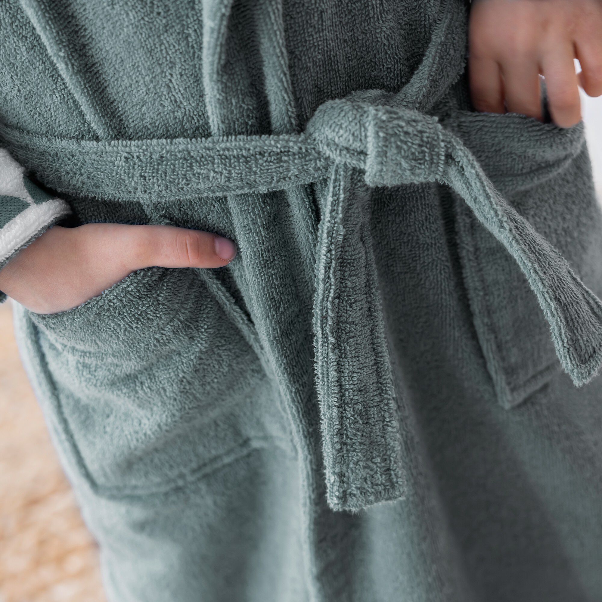 Peignoir de bain enfant hippopotame éponge coton