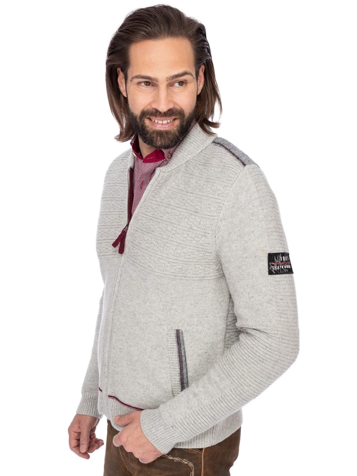 Spieth & Wensky Strickjacke TALHEIM in grau günstig kaufen