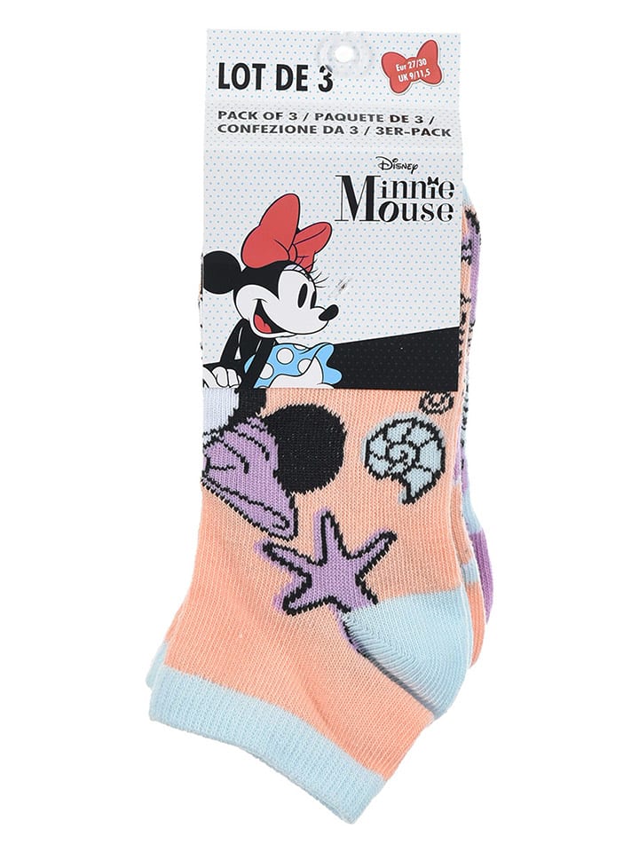 Disney Minnie Mouse 3er-Set: Socken 