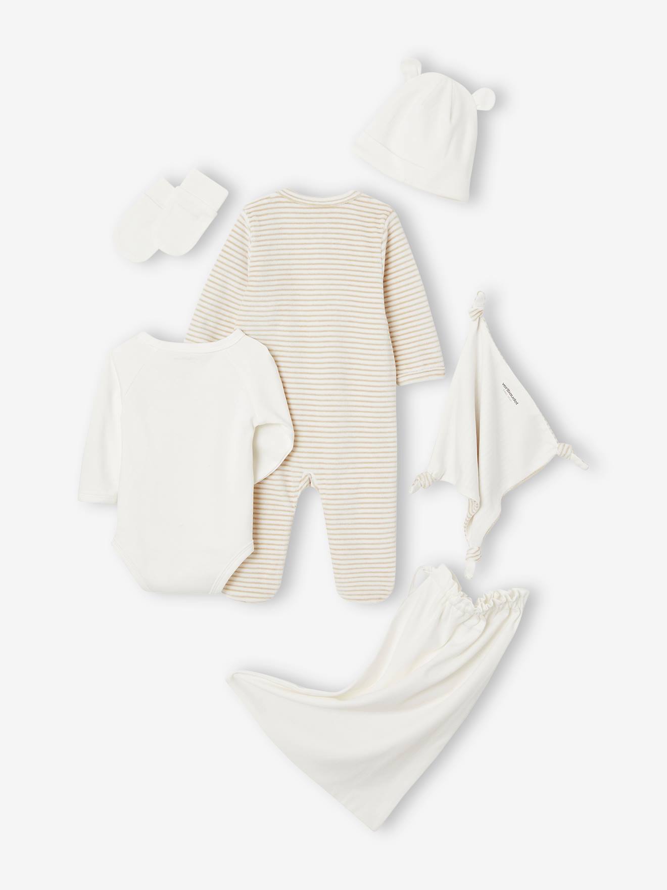 Vertbaudet Baby-Set, 6 Teile Oeko-Tex - graublau