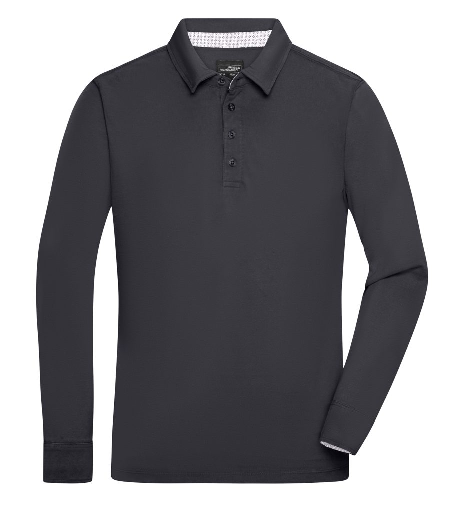 James & Nicholson Langarm-Poloshirt Sportliches Herren Langarm Polo in Washed Optik JN714 (Doppelpack, 2 Stück) Feine Piqué-Qualität