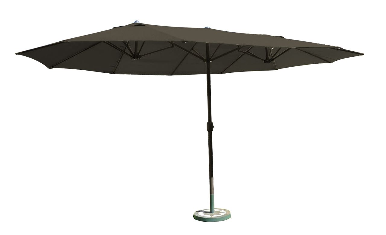 Solax Sunshine XXL-Oval-Sonnenschirm, Anthrazit